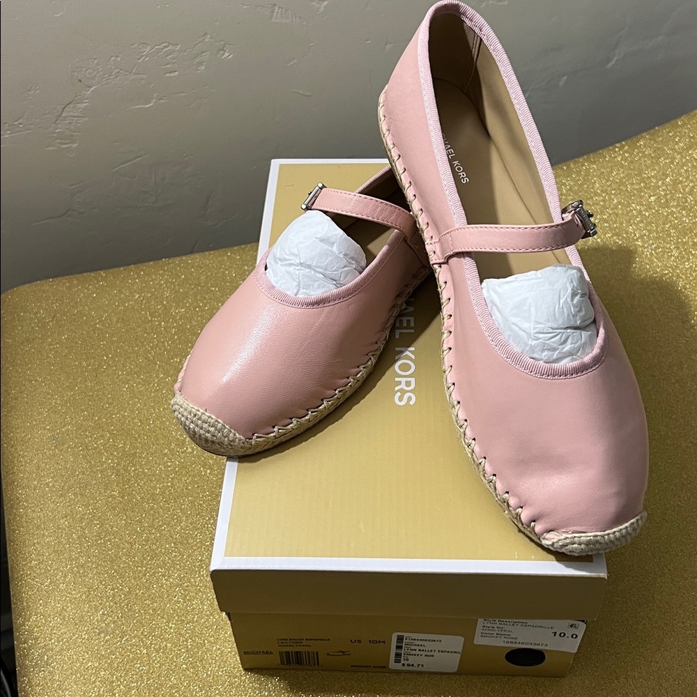 BNIB Michael Kors Smokey Rose Espadrille Flats